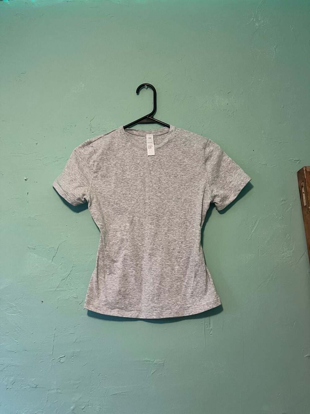 Unbranded Gray Short Sleeve T-Shirt Size M/M Cotton Blend Crew Neck Tee